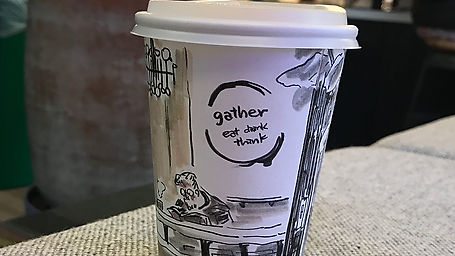Galvanize Cafe cup drawing